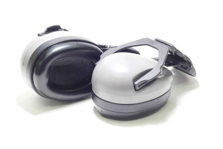 isolated white background Ear muffs or defender の写真素材