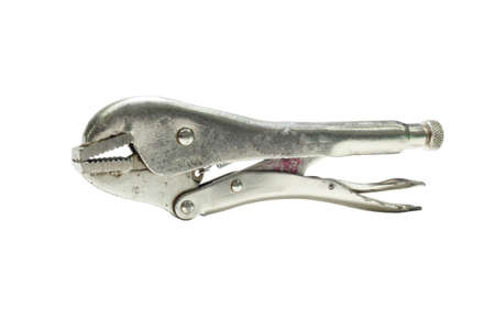 A bunch of used isolated tools isolated on white background の写真素材