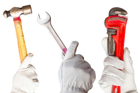 Hand with tools 