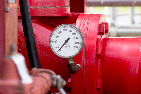 Pressure gauge, measuring instrument close up の写真素材