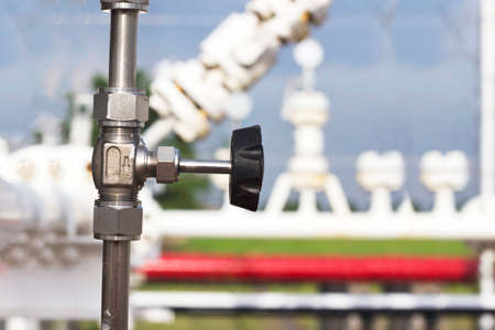 valve, close-up top view, industrial imagesの写真素材