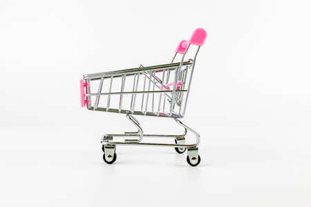 Shopping cart isolated on white background.の写真素材