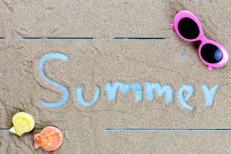 summer set top view,outfit and accessories of traveler on blue  background with copy space, Travel concept.Overhead view of Traveler's accessories, Essential vacation items, Travel concept on blue background. top viewの写真素材