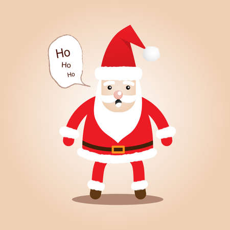 Cute Santa Clauses.Cartoon styles for christmas and happy new year.Vector illustration.のイラスト素材