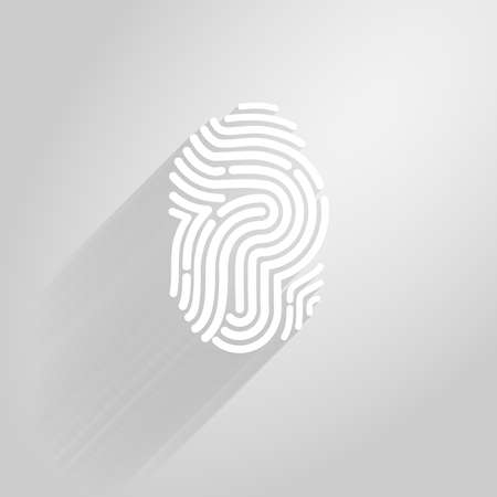 Letter P logo icon fingerprint style and long shadow.vector illustration.のイラスト素材