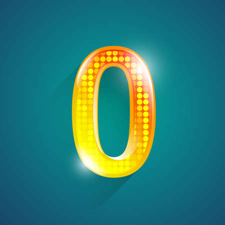 Alphabet numbers.crystal style.Vector illustration.Vector fontsのイラスト素材