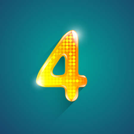 Alphabet numbers.crystal style.Vector illustration.Vector fontsのイラスト素材