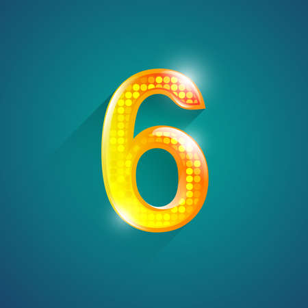 Alphabet numbers.crystal style.Vector illustration.Vector fontsのイラスト素材