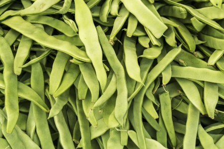 Green beans as a background on open market