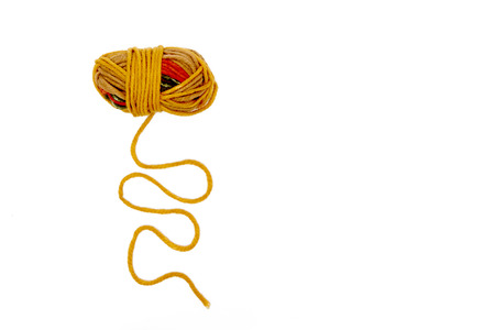 Balls of yarn isolated on white background