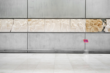 ATHENS, GREECE - FEBRUARY 25, 2016: Interior view of the new Acropolis museum in Athens.のeditorial素材