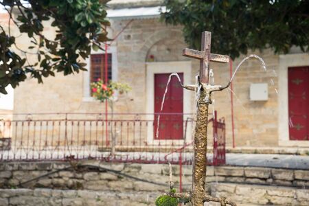 Part of a monastery on Mount Athos, Greeceの写真素材