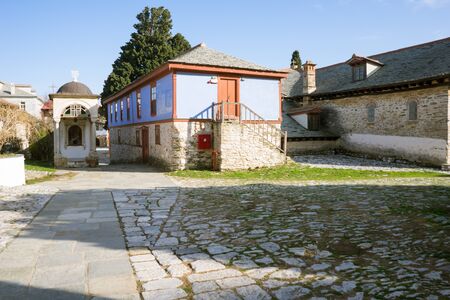 Part of a monastery on Mount Athos, Greeceの写真素材