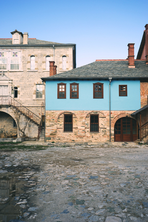 Part of a monastery on Mount Athos, Greeceの写真素材