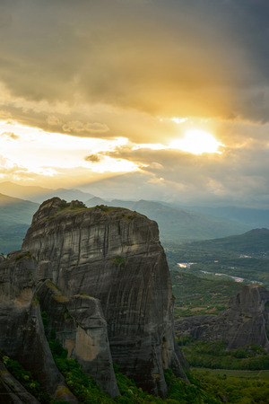 Landscape of Meteora rocks, Greeceの写真素材