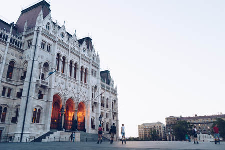 Budapest, Hungary. July 13, 2017. Budapest parliament in Hungaryのeditorial素材