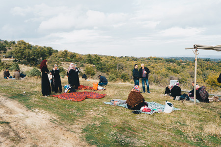 Roussa, Greece -November 11, 2017. Pomak people are celebrating the "Mursal qurban".のeditorial素材