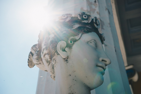 Statue of a Muse in Achillion Palace on Corfu island Greeceのeditorial素材