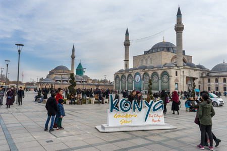Konya, Turkey - December 16, 2017; Mevlana museum in Konya, Turkey.のeditorial素材