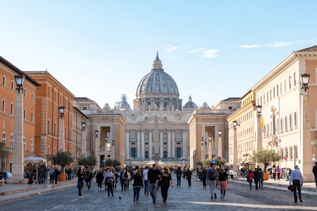 Rome, Italy - November 11 2018: St. Peter's Basilica. Rome, Vatican city. のeditorial素材