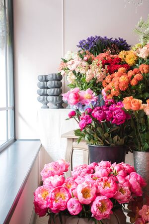 Beautiful flowers at the florist shopの写真素材