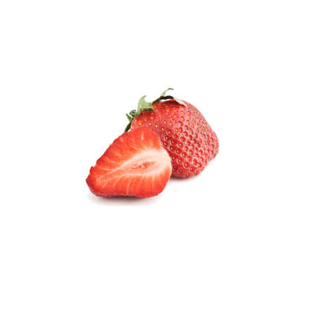 strawberry on white background の写真素材