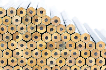 New pencil group with eraser in them case.の写真素材