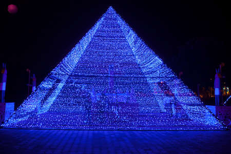 A bokeh effect lights with Glitter light backgroundの写真素材