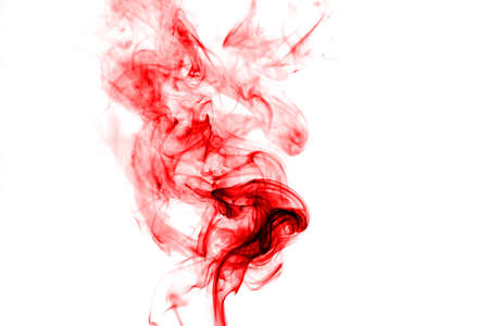 Studio shot of Smoke image on black background and change the color of smoke by a computer program.の写真素材