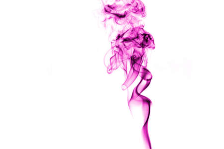 Studio shot of Smoke image on black background and change the color of smoke by a computer program.の写真素材