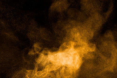 Abstract design of powder cloud against dark background