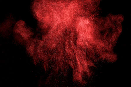 Abstract design of powder cloud against dark backgroundの写真素材