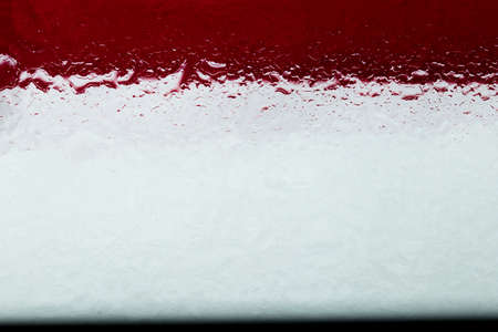 Oil and water droplets on a colorful background.の写真素材