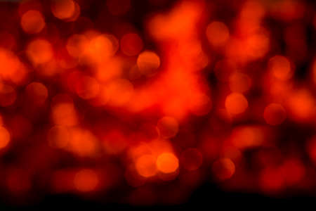 Defocused Red Abstract Christmas Background With Bokeh Effect