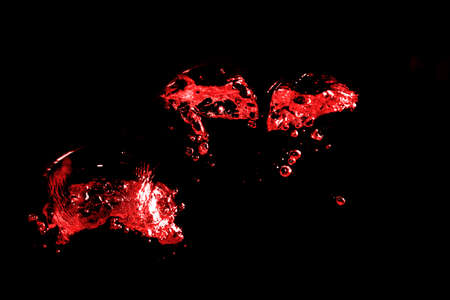 Water bubbles on a black background.Shot in studio.の写真素材