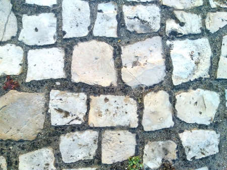 Background texture for inscriptions, natural stone masonryの写真素材