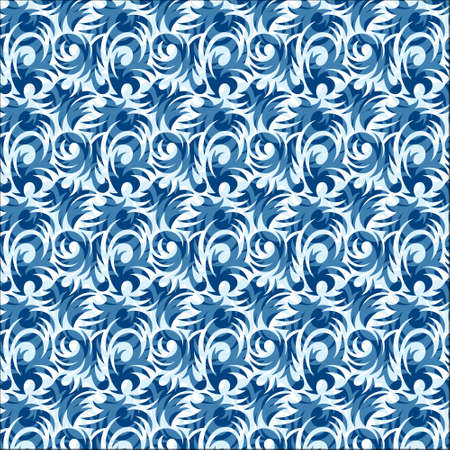 Blue and white floral background, original design for gift wrapping