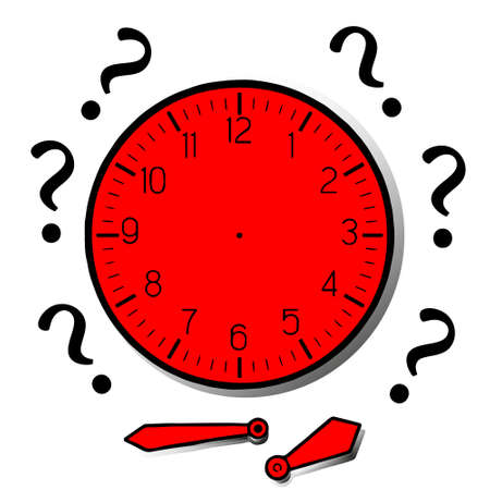 Vector illustration, clock - a symbol of the transience of life, color designのイラスト素材