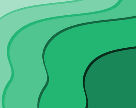 abstract background, imitation of nature, cut paper, green shades designのイラスト素材