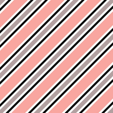 Diagonal seamless pattern, print. Pink, gray, yellow and black stripes. Textile, wallpaper, cover, wrapping paperのイラスト素材