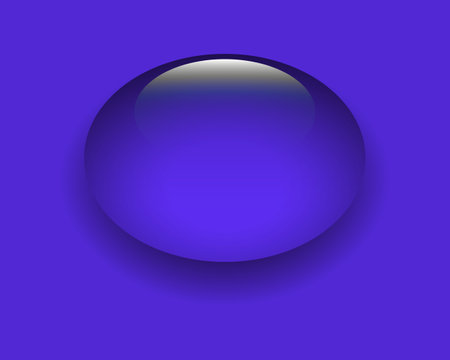 3D illustration, realistic transparent water drop on a blue background. Print, wallpaper, abstract background, vectorのイラスト素材