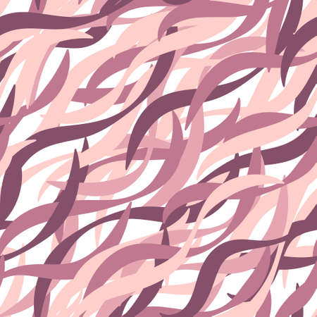 Seamless pattern, abstract smooth wavy lines in pink pastel colors. Summer print, textile, wallpaper, decor for pastel linenのイラスト素材