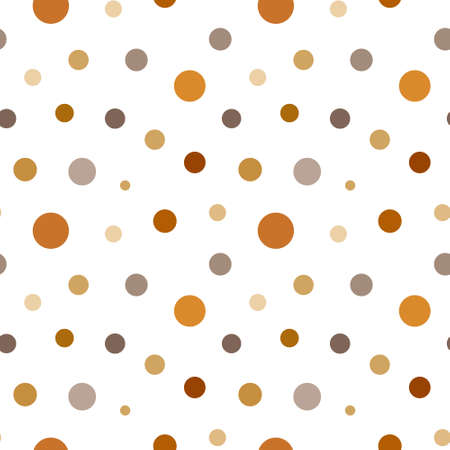 Seamless pattern, beige and brown confetti on a white background. Print, textile, wallpaper, bedroom decorのイラスト素材