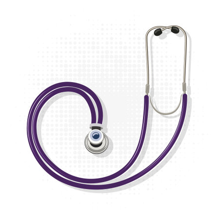 Medical stethoscope. Medical instrument. illustration, poster, vectorのイラスト素材