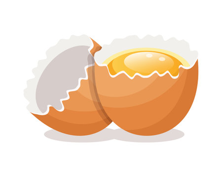 Broken egg icon. Food healthy organic and market theme. Isolated design. vector illustrationのイラスト素材