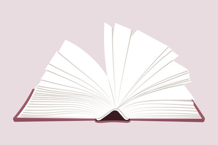 Open book with blank pages. Education concept. illustration, icon, vectorのイラスト素材