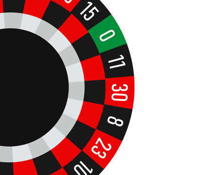 Roulette wheel with numbers. Casino background. illustration, vectorのイラスト素材