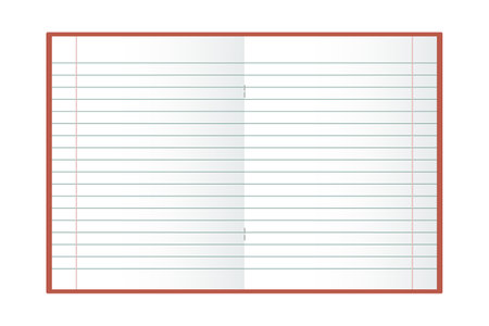 School notebook. Mockup, blank notebook in a line on a white background. illustration, vectorのイラスト素材