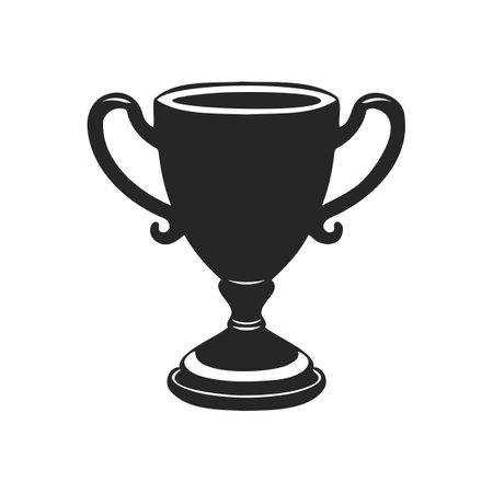 Trophy cup icon in simple style isolated on white background. Winner symbol illustrationのイラスト素材