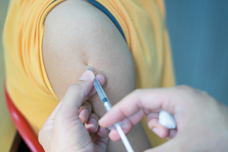 intramuscular injection,vaccinationの写真素材